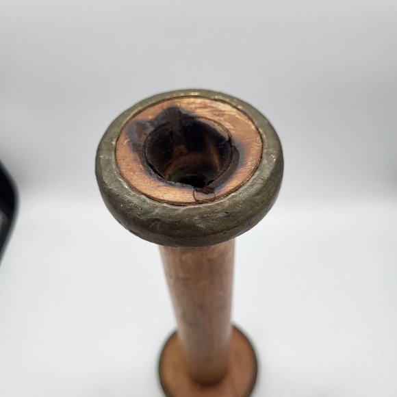 Antique Industrial Mill Factory Bobbin Wood Spool - Picture 3 of 5